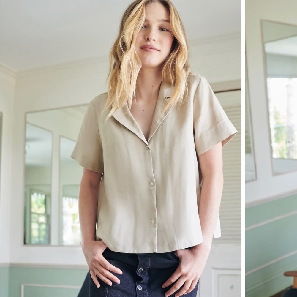 Quince 100% Linen Short Sleeve Shirt